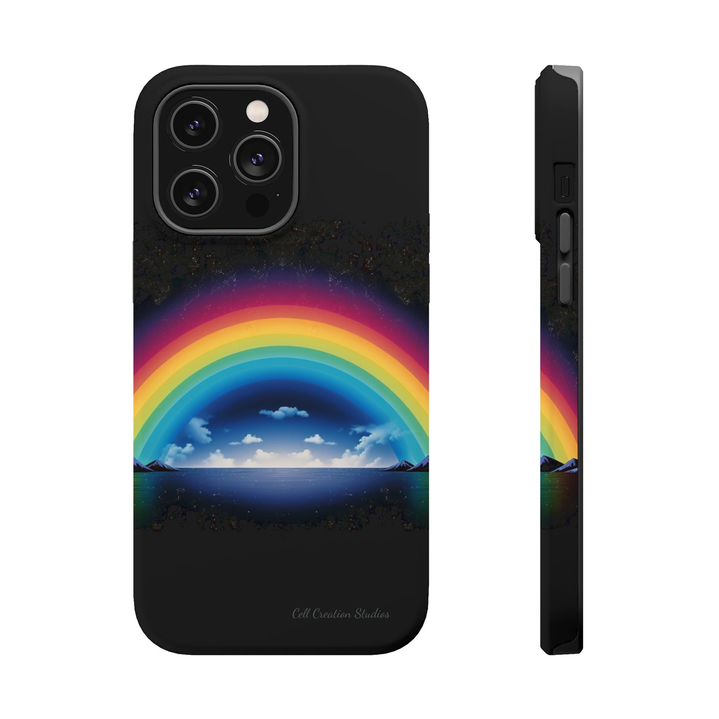 "Vibrant Skies: Rainbow Sunset" Cell Phone Case -MagSafe Tough Cases