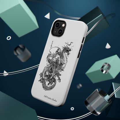 "Samurai and Dragon Sketch" -MagSafe Tough iPhone Cases