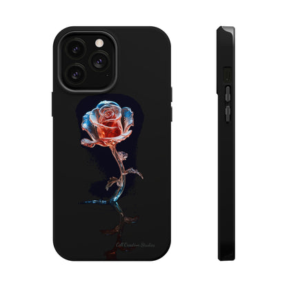 The "Glass Rose Elegance" Phone Case -MagSafe Tough Cases