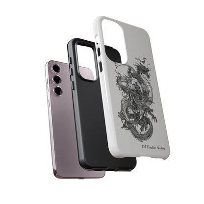 "Samurai and Dragon Sketch" -Tough Samsung Galaxy Cases