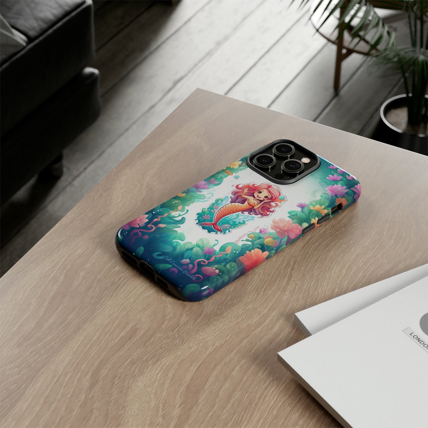 "Pink Seaflower Mermaid" -Tough iPhone Cases