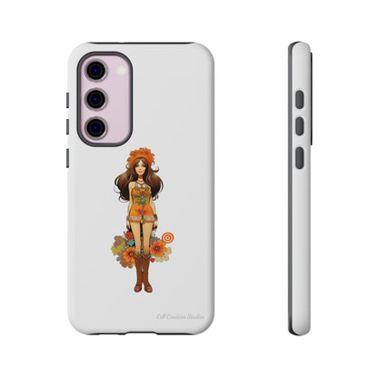 Introducing the "Groovy Hippie Chick" Cell Phone Case – Peace, Love, and Retro Style -Tough Cases