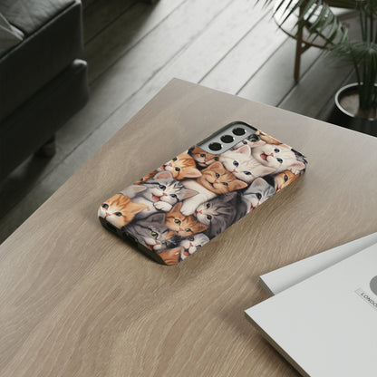 "Kitten Cuddle Haven" Phone Case -Tough Cases