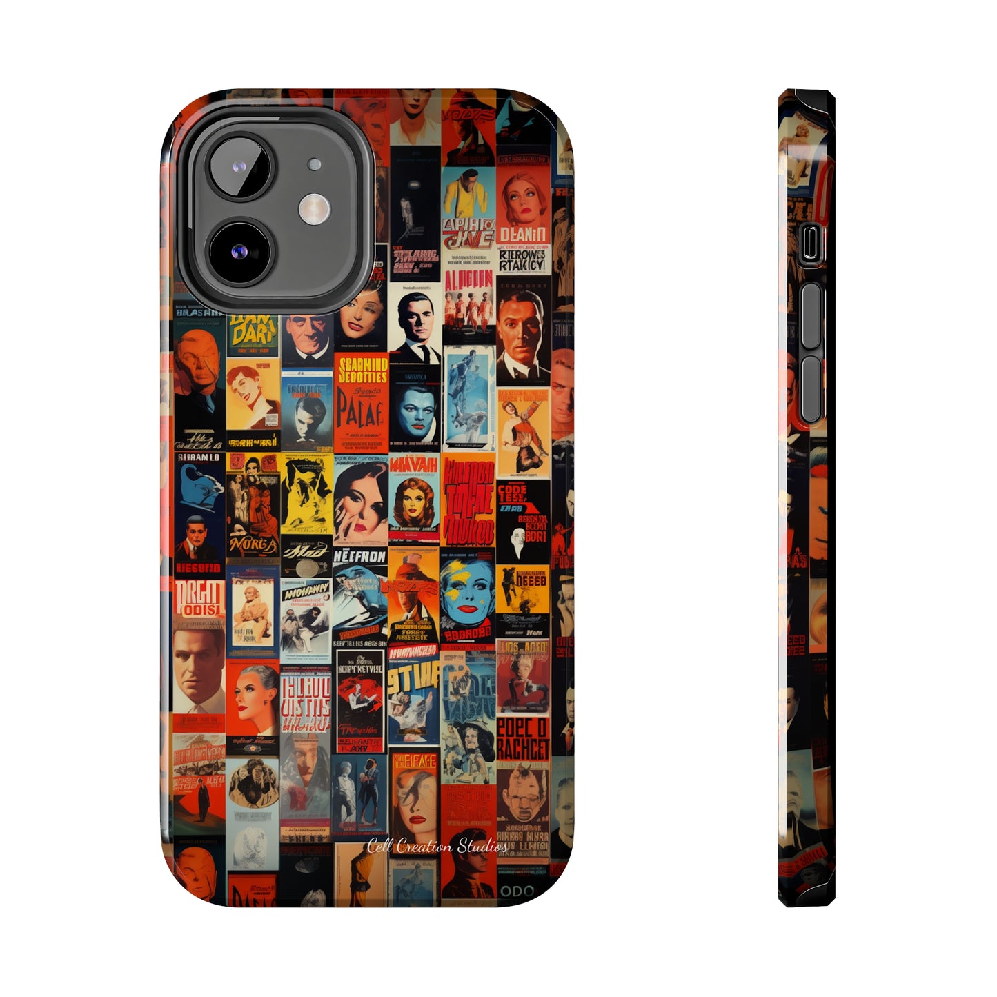 Introducing the "Vintage Movie Poster Collage" Cell Phone Case – Timeless Hollywood Charm -Tough Phone Cases