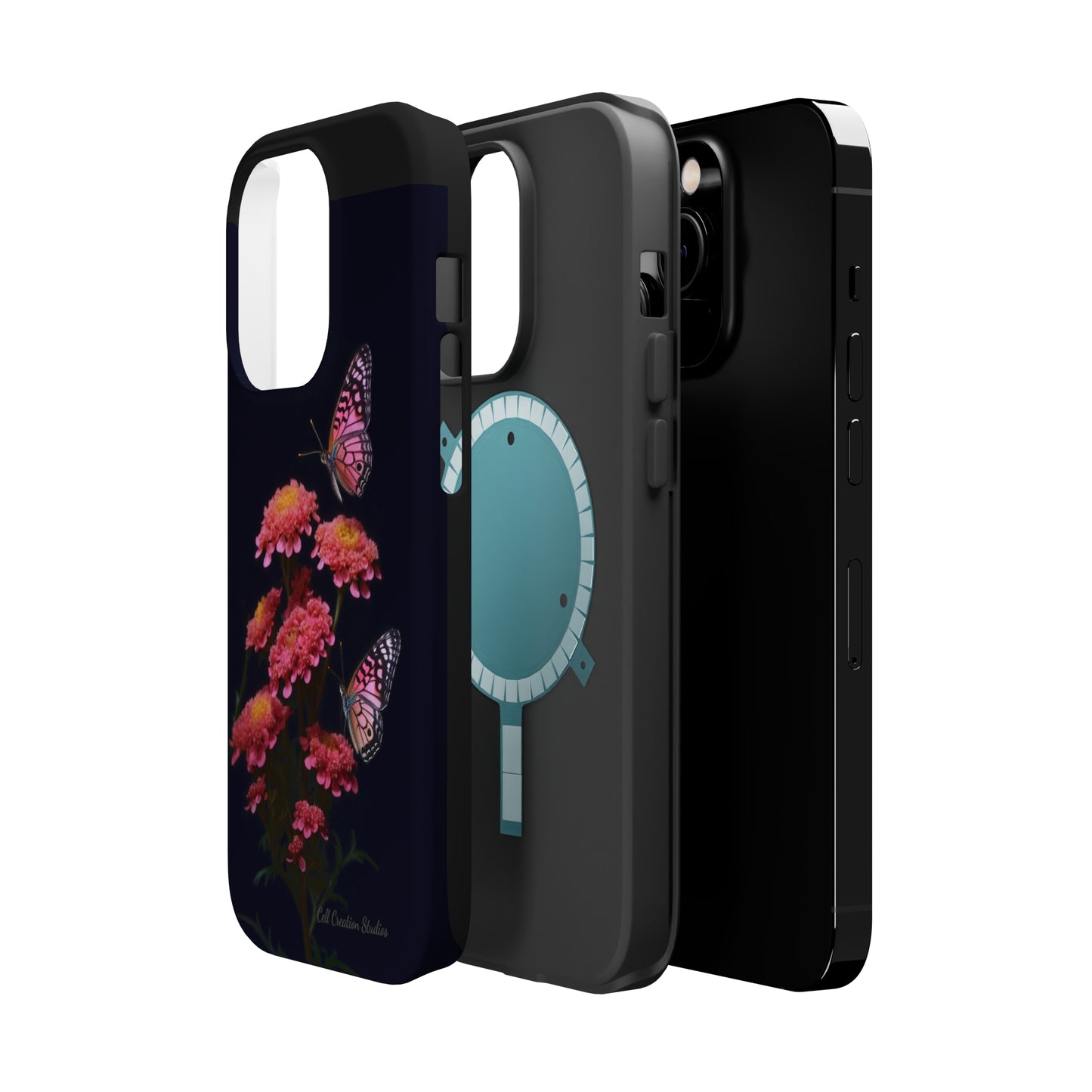 "Achillea Desert Eve Deep Rose & Butterfly" Phone Case -MagSafe Tough Case