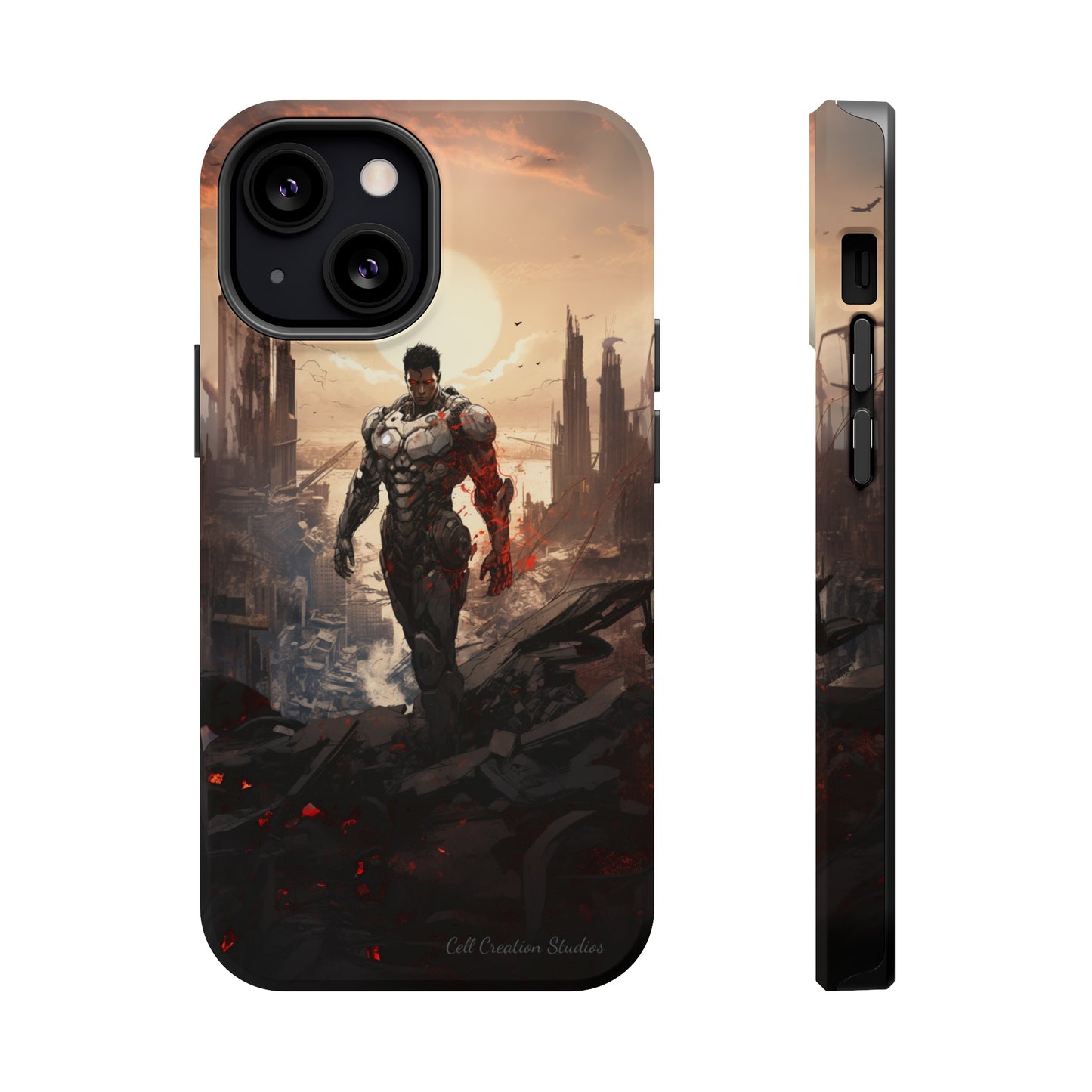 Introducing the "Cyber Guardian" Cell Phone Case – Embrace Futuristic Heroism -MagSafe Tough Cases