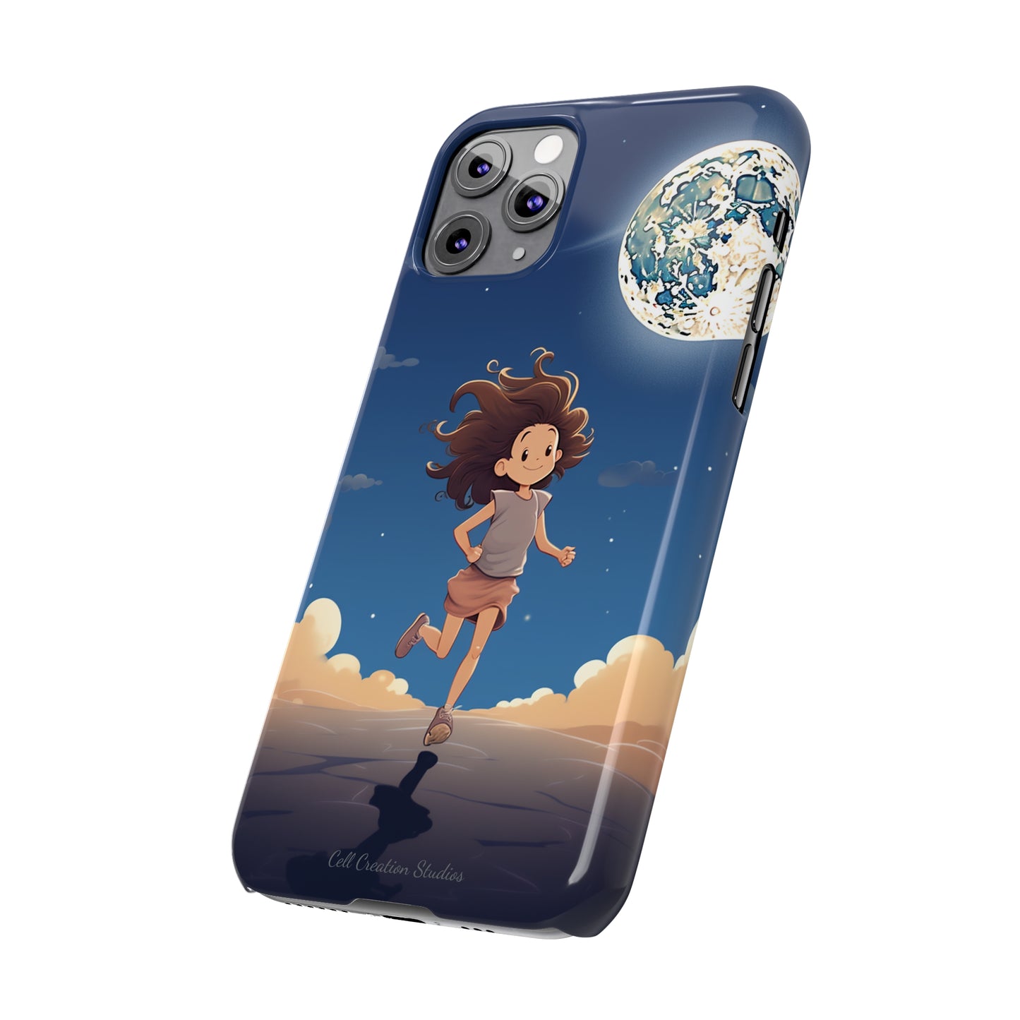 Introducing the "Moonlit Runner" Cell Phone Case – Embrace Adventure with a Captivating Moonlit Design -Slim Phone Cases