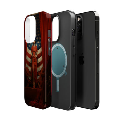 Introducing the "Vintage Glamour" Cell Phone Case – Step into 1920s Elegance with a Patriotic Twist! -MagSafe Tough Cases