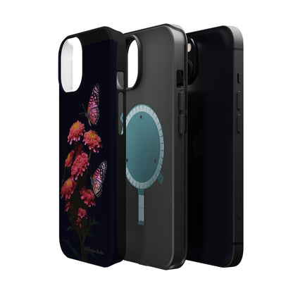 "Achillea Desert Eve Deep Rose & Butterfly" Phone Case -MagSafe Tough Case