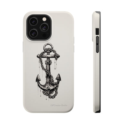 "Nautical Elegance Anchor" -MagSafe Tough iPhone Cases