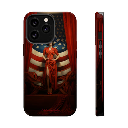 Introducing the "Vintage Glamour" Cell Phone Case – Step into 1920s Elegance with a Patriotic Twist! -MagSafe Tough Cases