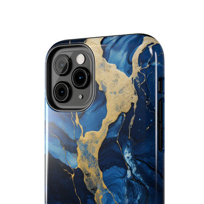 "Azure Elegance Marble" -Tough iPhone Cases