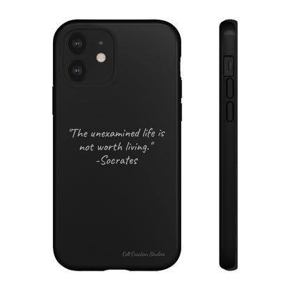 "Life's Examination" Socrates Quote Phone Case -Tough Cases