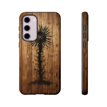 "Desert Plant on Wood Themed Phone Case: Embrace Nature's Beauty" -Tough Cases