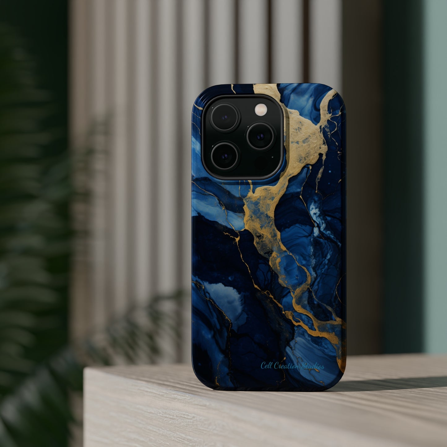 "Azure Elegance Marble" -MagSafe Tough iPhone Cases