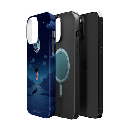 Introducing the "Moonlit Runner" Cell Phone Case – Embrace Adventure with a Captivating Lunar Design -MagSafe Tough Cases