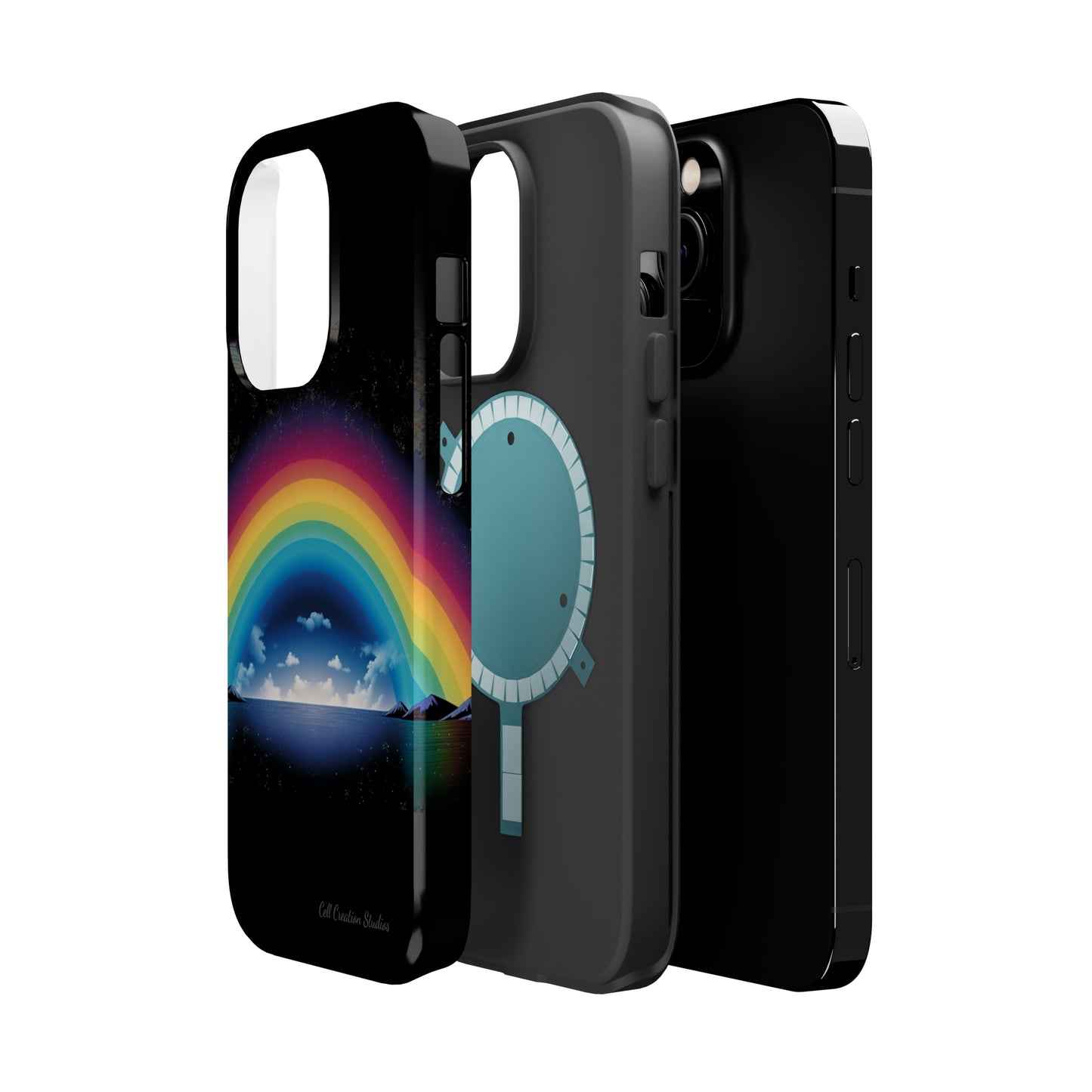 "Vibrant Skies: Rainbow Sunset" Cell Phone Case -MagSafe Tough Cases