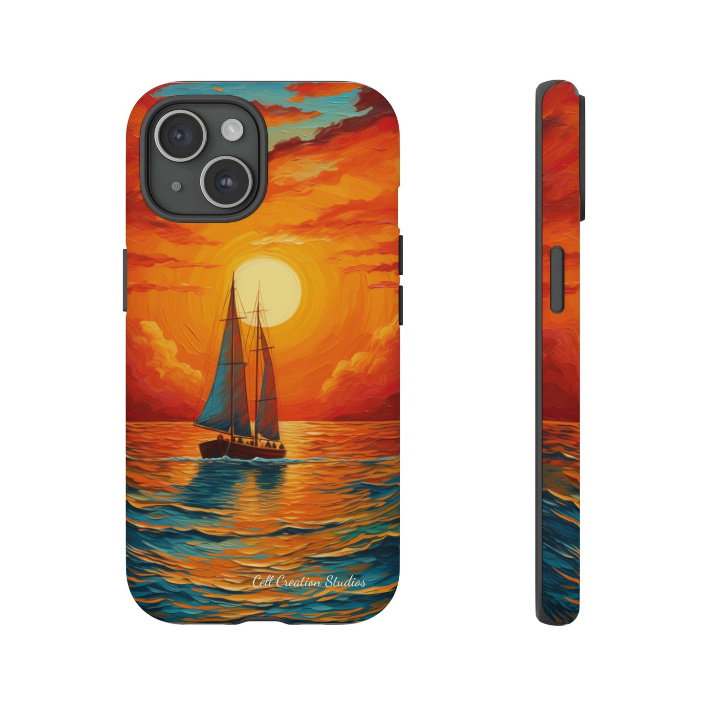 "Sailboat Sunset" - Tough iPhone Cases