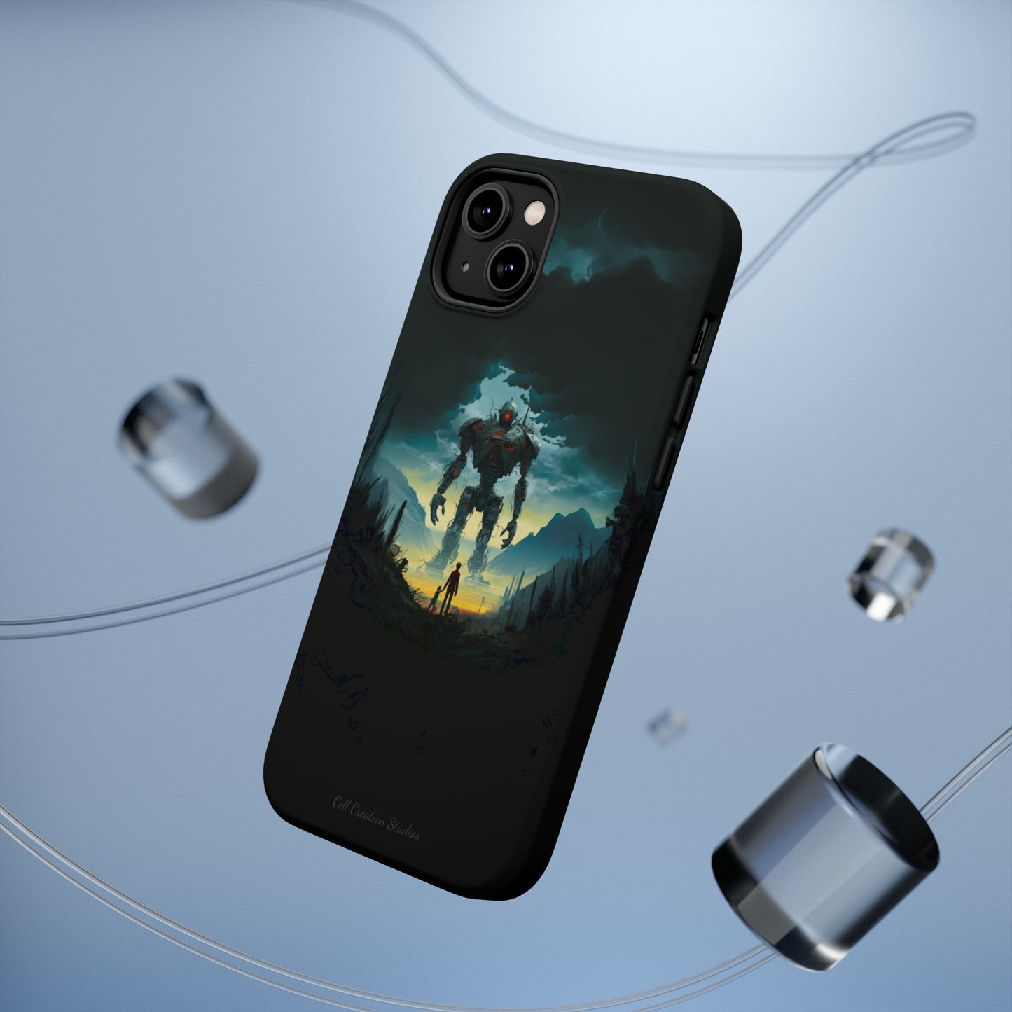 Introducing the "Rising Titan" Cell Phone Case – Witness the Astonishing Emergence of a Giant Robot! -MagSafe Tough Cases