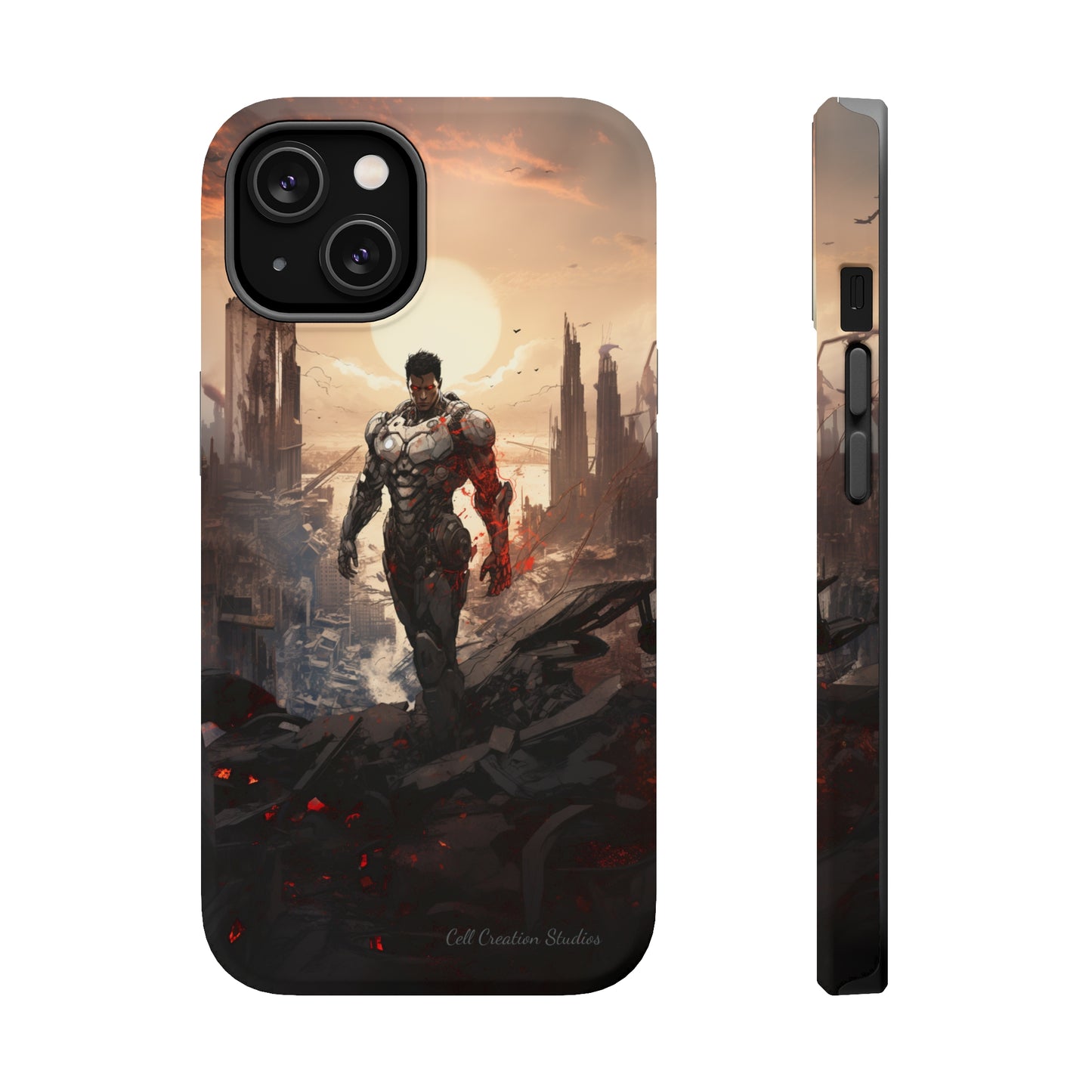 Introducing the "Cyber Guardian" Cell Phone Case – Embrace Futuristic Heroism -MagSafe Tough Cases