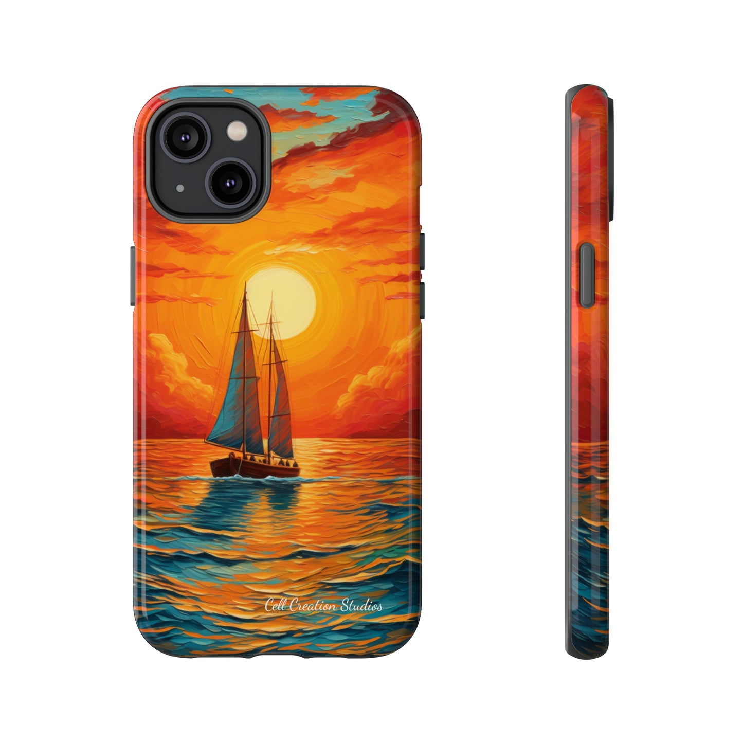 "Sailboat Sunset" - Tough iPhone Cases