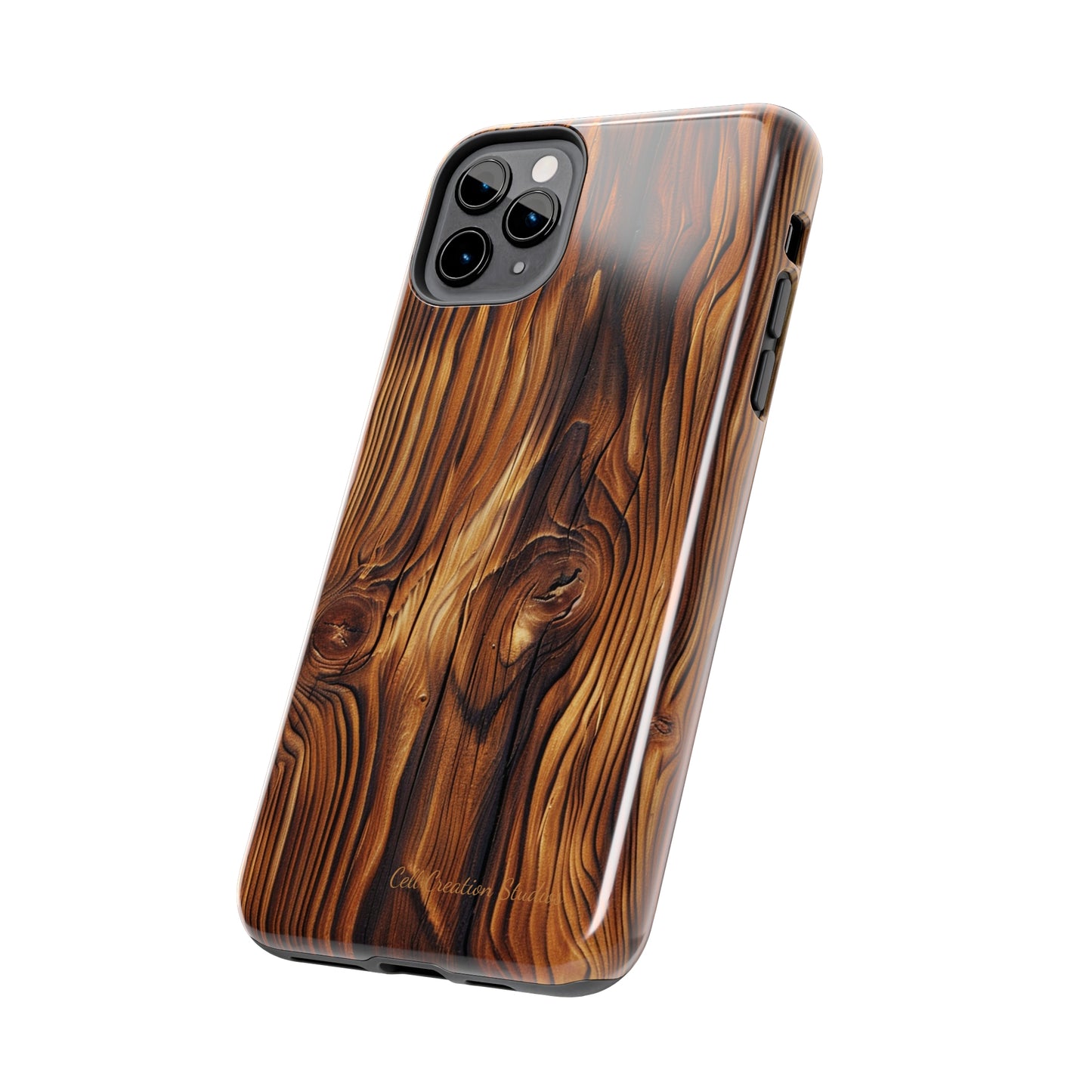 "Wood Grain Elegance" -Tough iPhone Cases