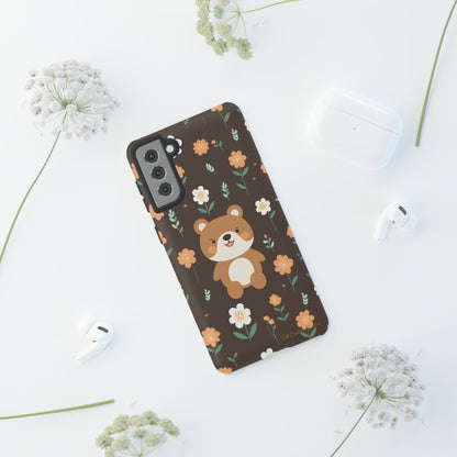 "Floral Bear Elegance" -Tough Phone Cases