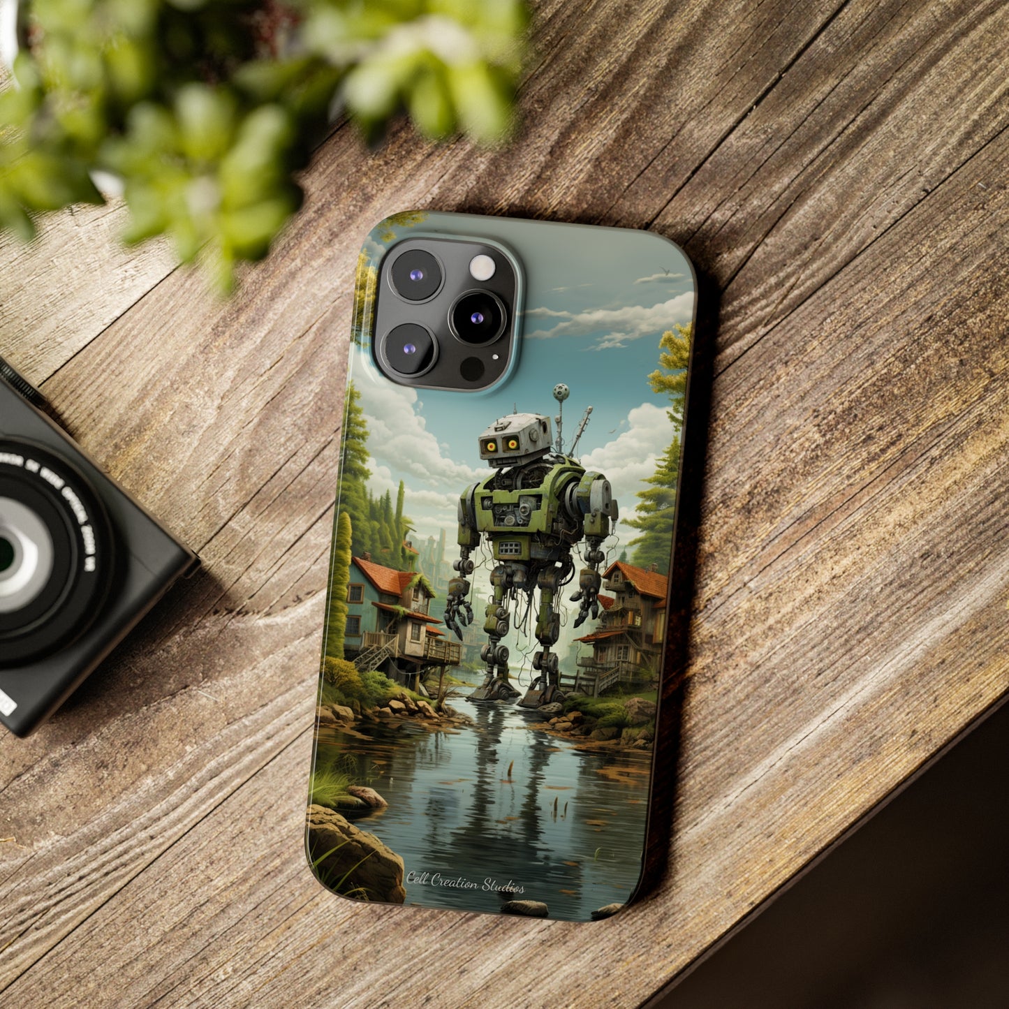 Introducing the "Robo-Rescue" Cell Phone Case – Witness a Heartwarming Scene of Robot Seeking Assistance -Slim Phone Cases