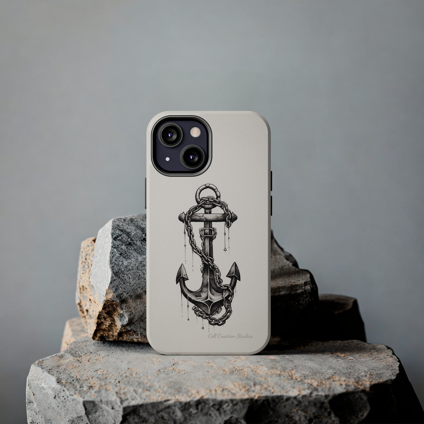 "Nautical Elegance Anchor" -Tough iPhone Cases