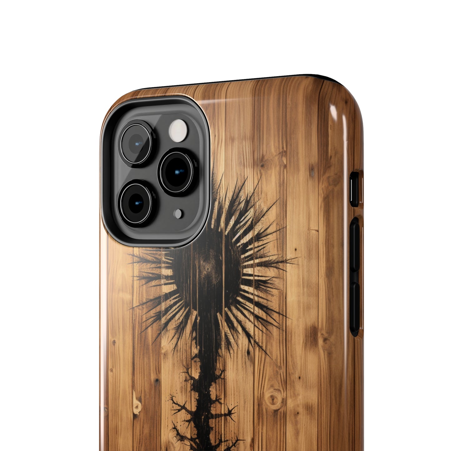 "Desert Plant on Wood Themed Phone Case: Embrace Nature's Beauty"-Tough Phone Cases