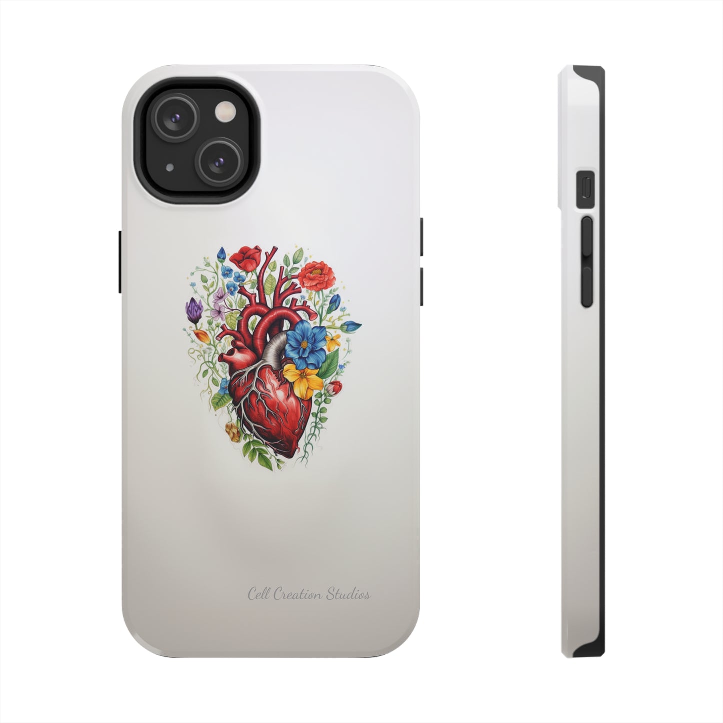 "Floral Heart Harmony" -Tough iPhone Cases