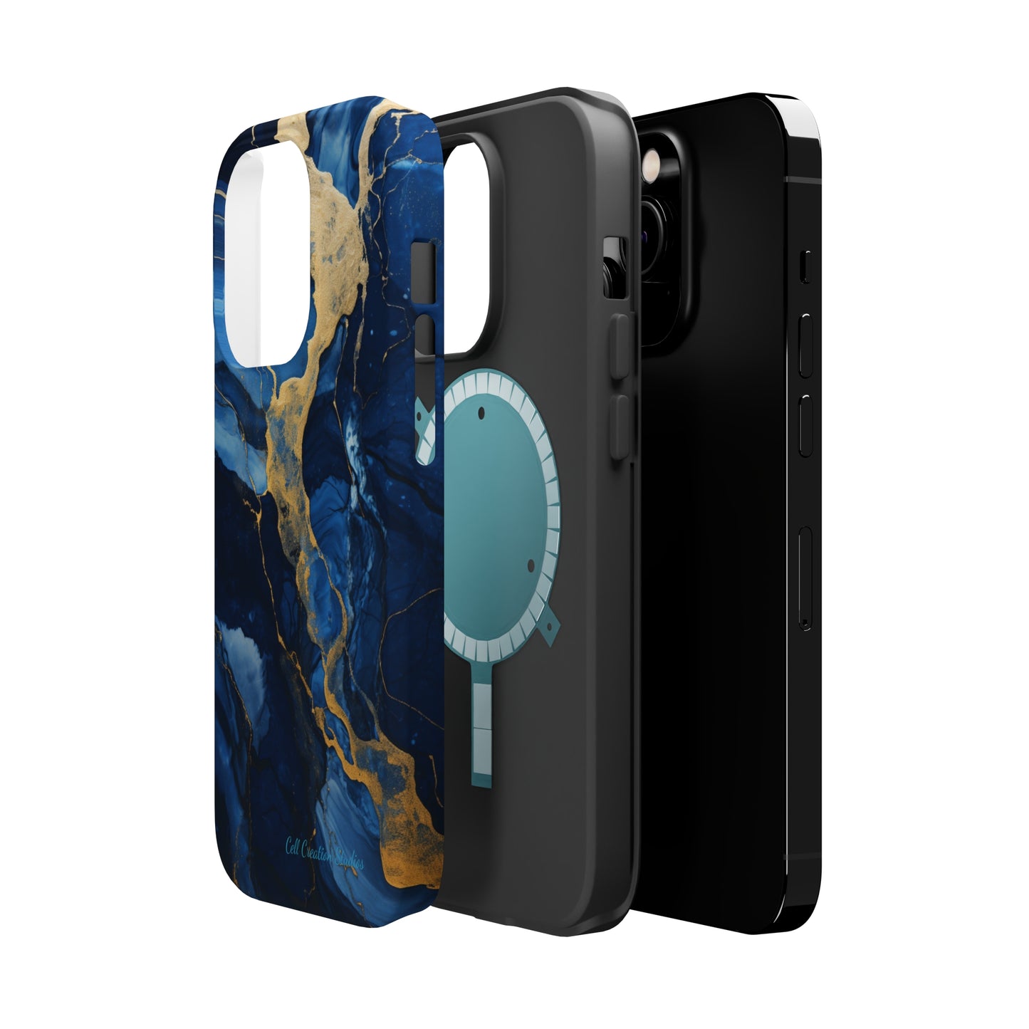 "Azure Elegance Marble" -MagSafe Tough iPhone Cases