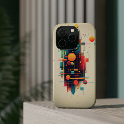 The "Colorful Geometric Pattern" Cell Phone Case- Elevate Your Phone's Look -MagSafe Tough Cases