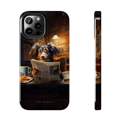 Introducing the "Pup's Perusal" Cell Phone Case – Unleash Heartwarming Humor -Tough Phone Cases