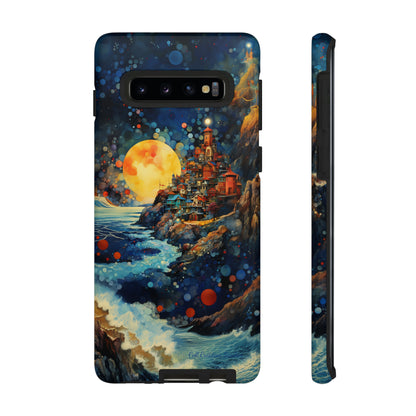 "Moonlit Coastal Vista" -Tough Samsung Phone Cases