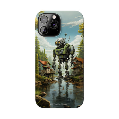 Introducing the "Robo-Rescue" Cell Phone Case – Witness a Heartwarming Scene of Robot Seeking Assistance -Slim Phone Cases