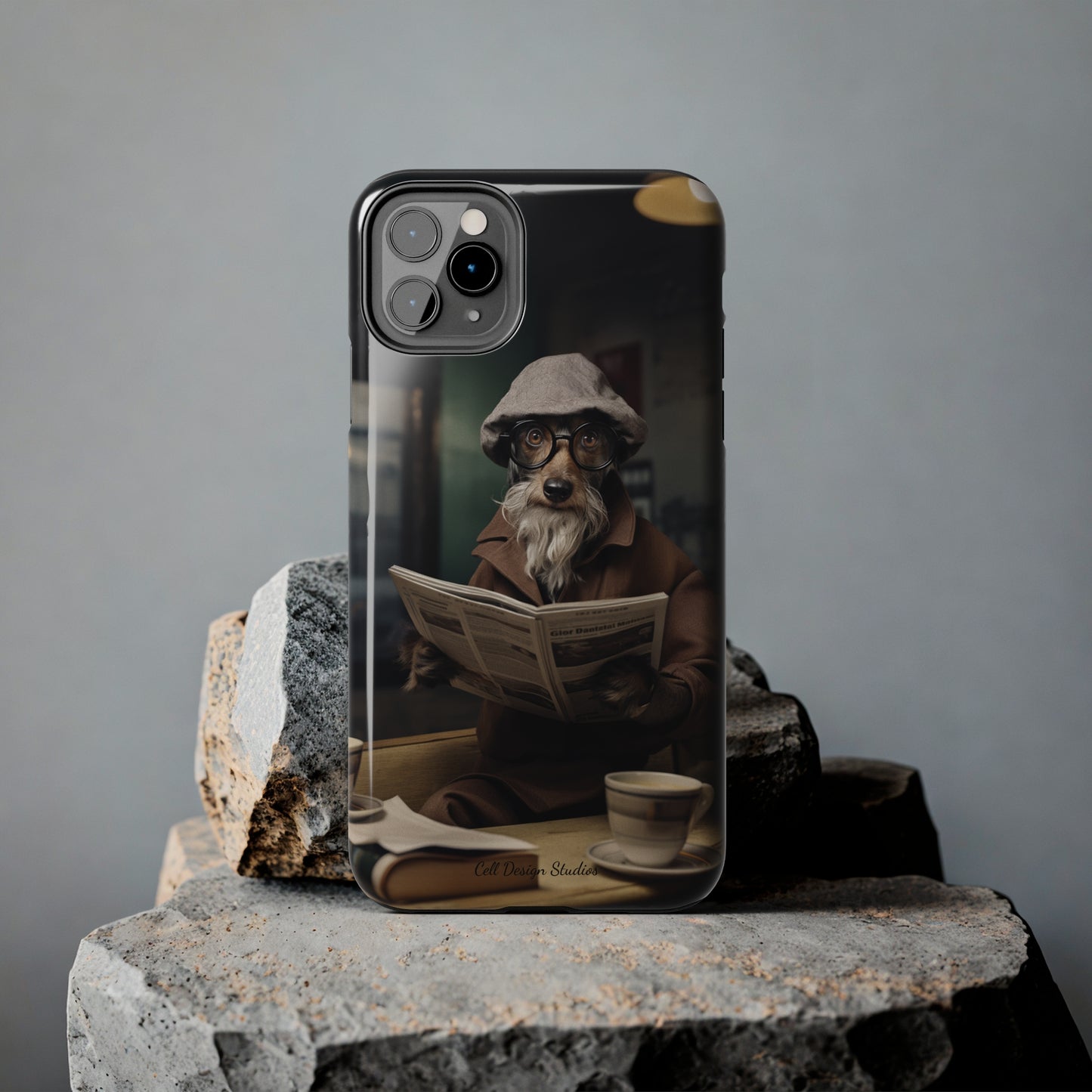 Introducing the "Canine Scholar" Cell Phone Case – Where Canine Meets Wisdom. -Tough Phone Cases