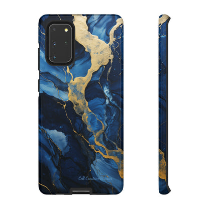 "Azure Elegance Marble" -Tough Samsung Cases