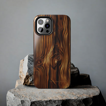 "Wood Grain Elegance" -Tough iPhone Cases