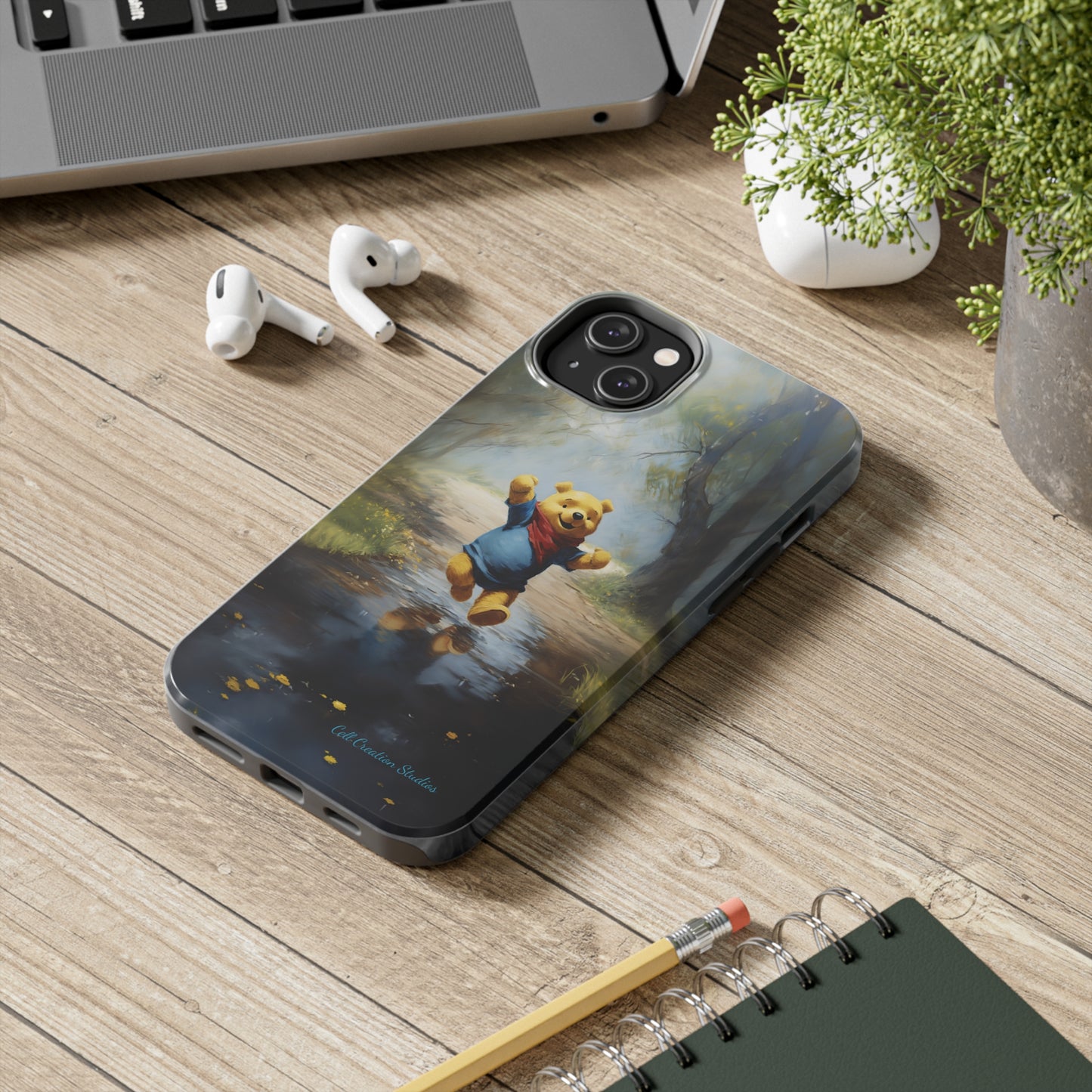 Introducing the "Winnie-The-Pooh Puddle Splash" Cell Phone Case – A Splash of Nostalgic Fun -Tough Phone Cases