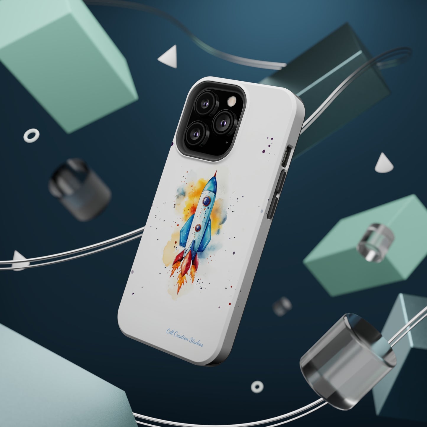 Introducing our "Cosmic Rocket" Cell Phone Case – Where Style Meets Adventure -MagSafe Tough Cases