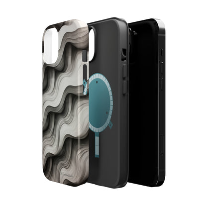 The "Geometric Waves" Cell Phone Case -MagSafe Tough Cases