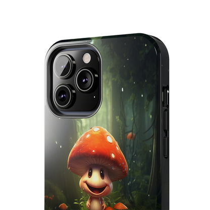 Introducing the "Cheerful Smiling Mushroom" Cell Phone Case – Spread Joy with Every Glance -Tough Phone Cases