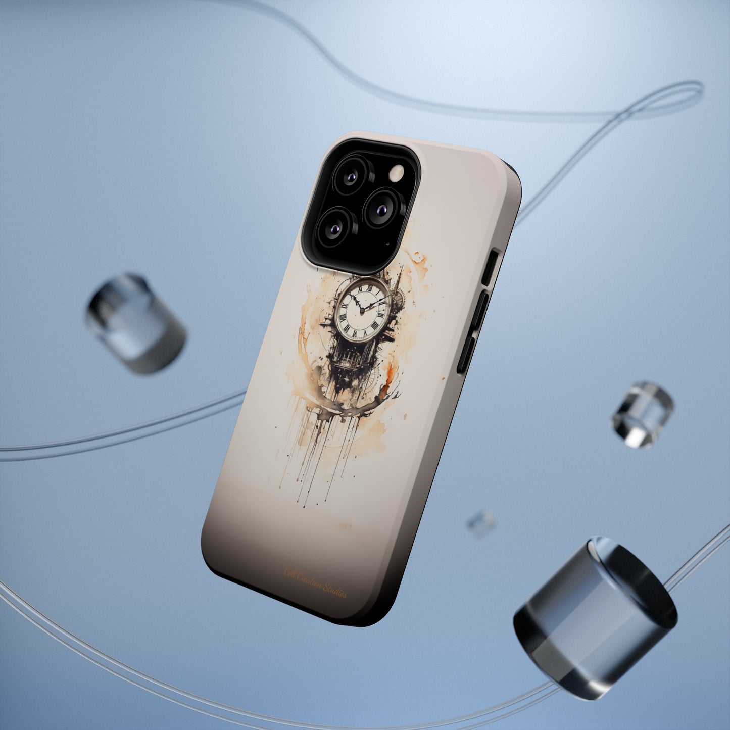 Introducing the "Elegant Clockwork" Cell Phone Case – Embrace Timekeeping with Style and Grace -MagSafe Tough Cases