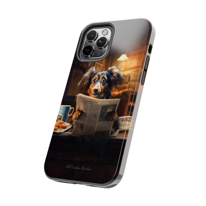 Introducing the "Pup's Perusal" Cell Phone Case – Unleash Heartwarming Humor -Tough Phone Cases