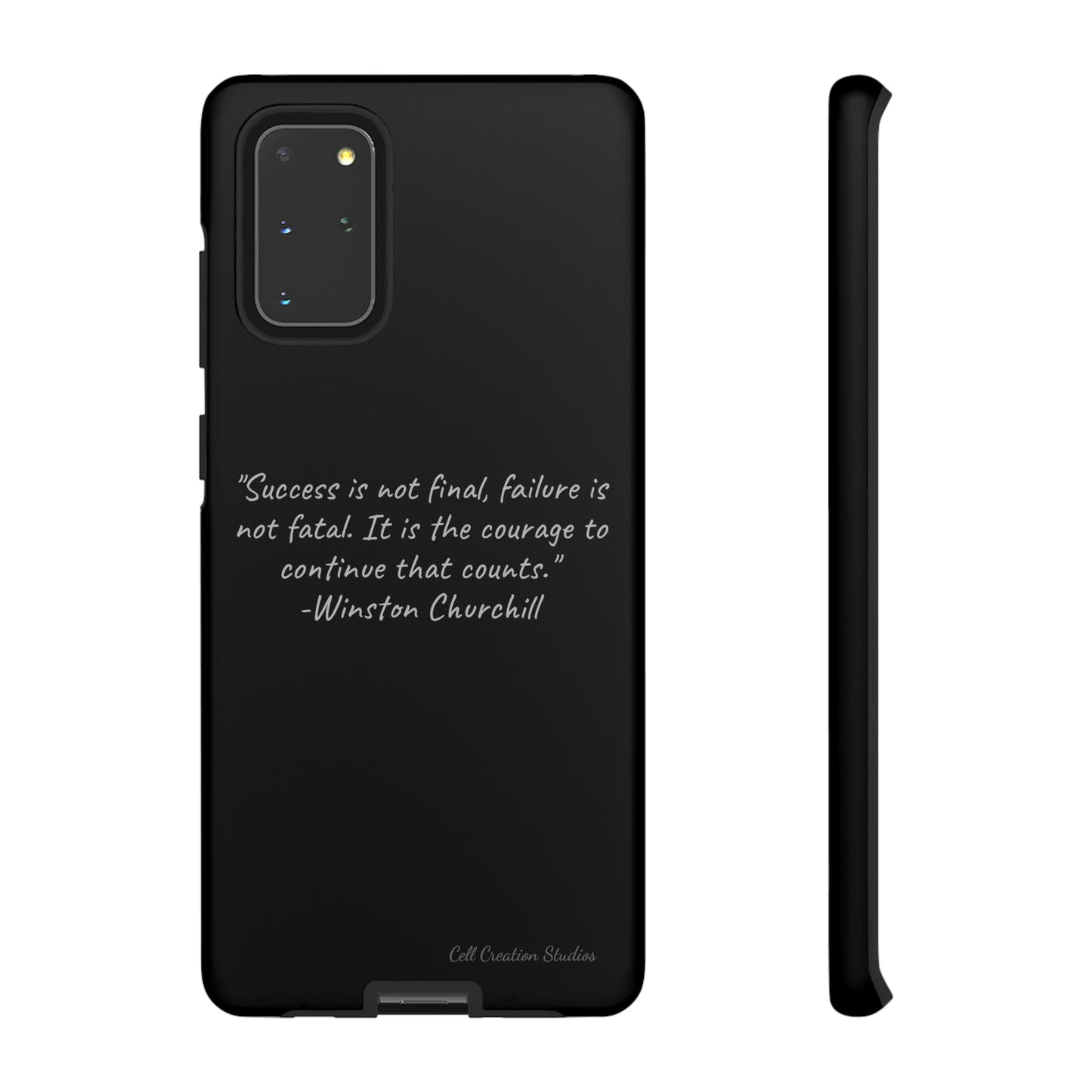 "Continual Courage" Winston Churchill Quote Phone Case -Tough Cases