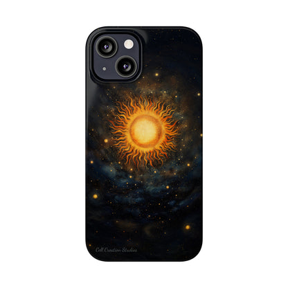 Introducing the "Celestial Sun and Stars" Cell Phone Case – Carry the Cosmos with You -Slim Phone Cases