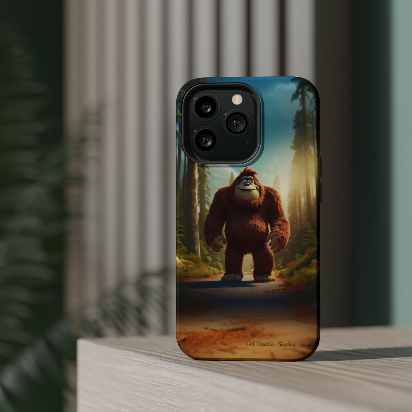 The "Trail Trekker" Bigfoot Cartoon Phone Case -MagSafe Tough Cases