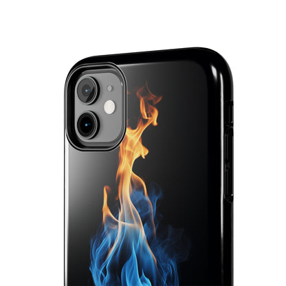 "Elegant Blue and Orange Flame" Phone Case: Ignite Your Style -Tough Phone Cases