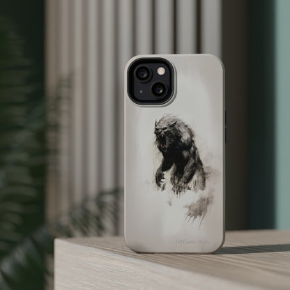 "Moonlit Shadow" Werewolf Sketch Cell Phone Case -MagSafe Tough Cases